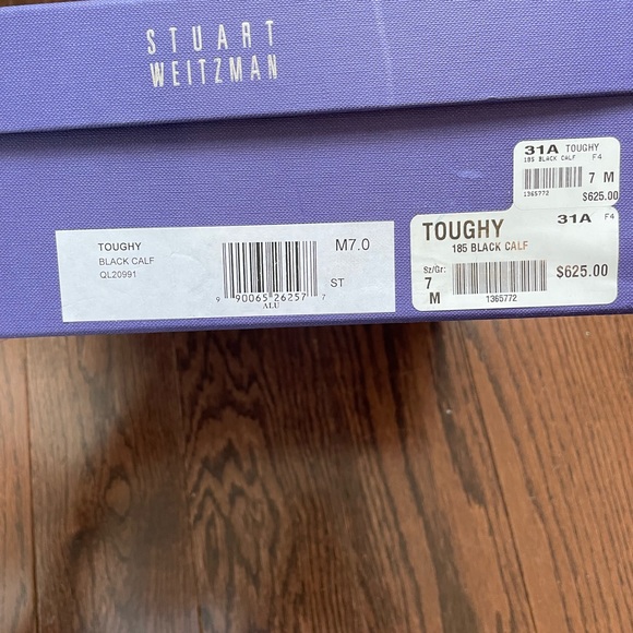 Stuart Weitzman Toughy 185 Black Calf 3” Heeled Booties - Picture 5 of 8
